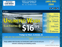 Tablet Screenshot of prestige-carwash.com